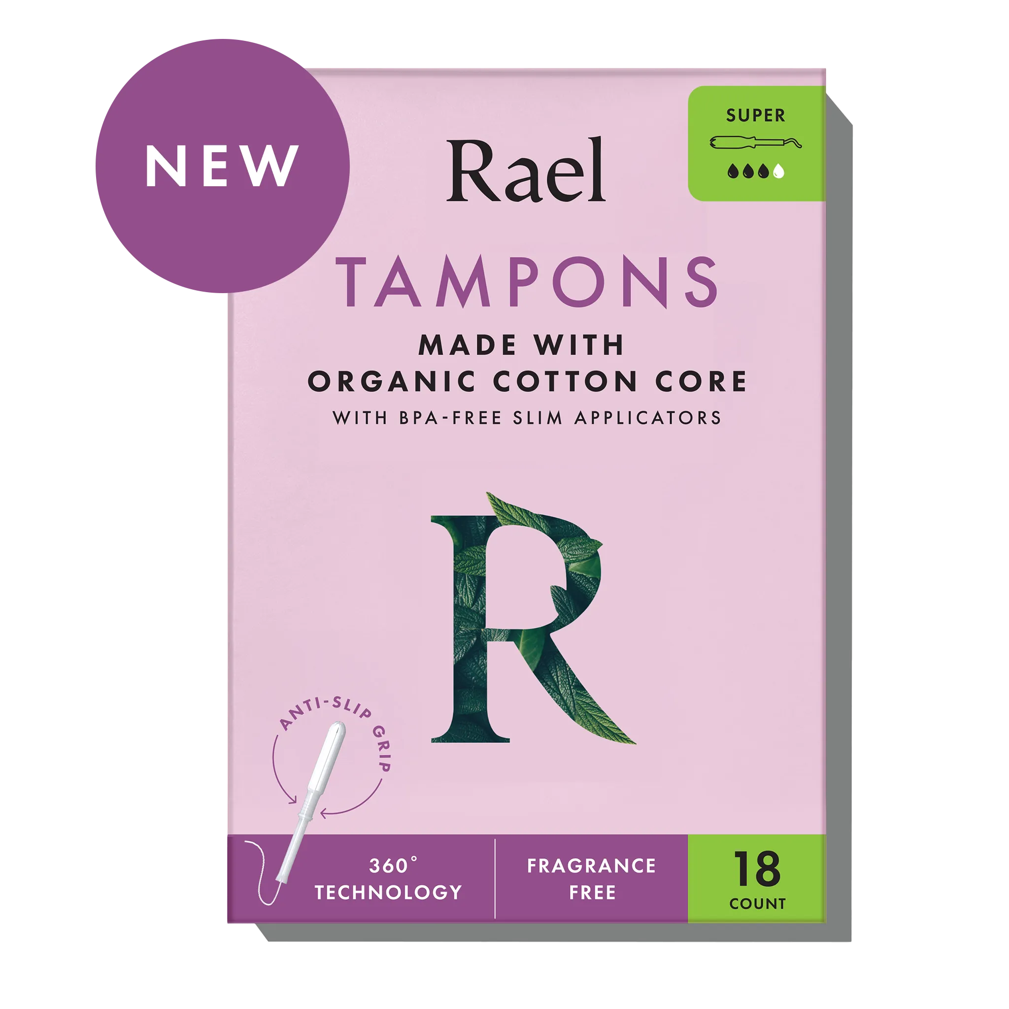 Super Slim Applicator Tampons Made With Organic Cotton C0