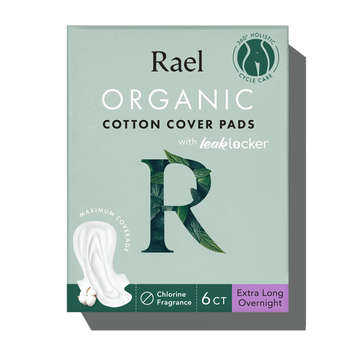 Extra Long Overnight Organic Cotton Cover Pads With Wings M2