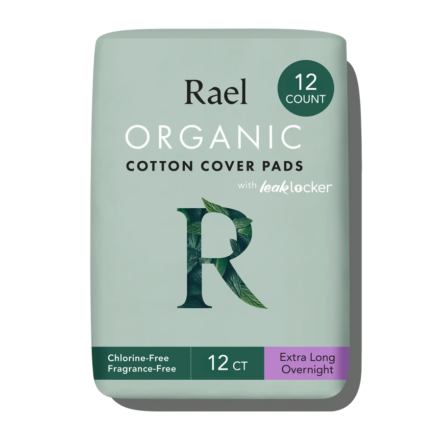 Extra Long Overnight Organic Cotton Cover Pads With Wings M2