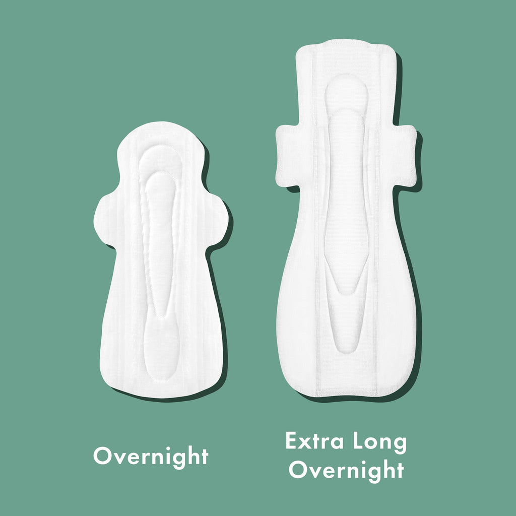 Extra Long Overnight Organic Cotton Cover Pads With Wings M2