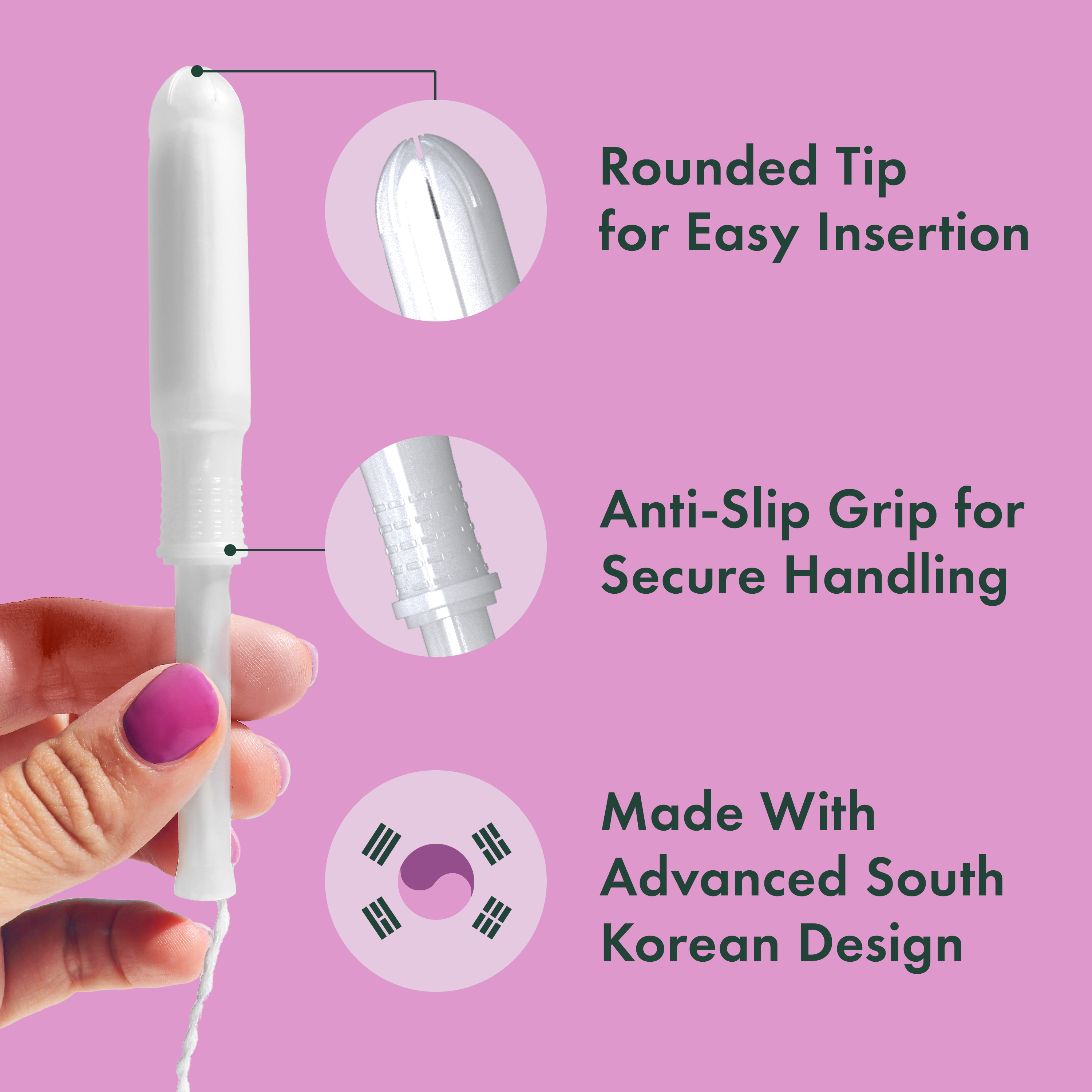Super Slim Applicator Tampons Made With Organic Cotton C0