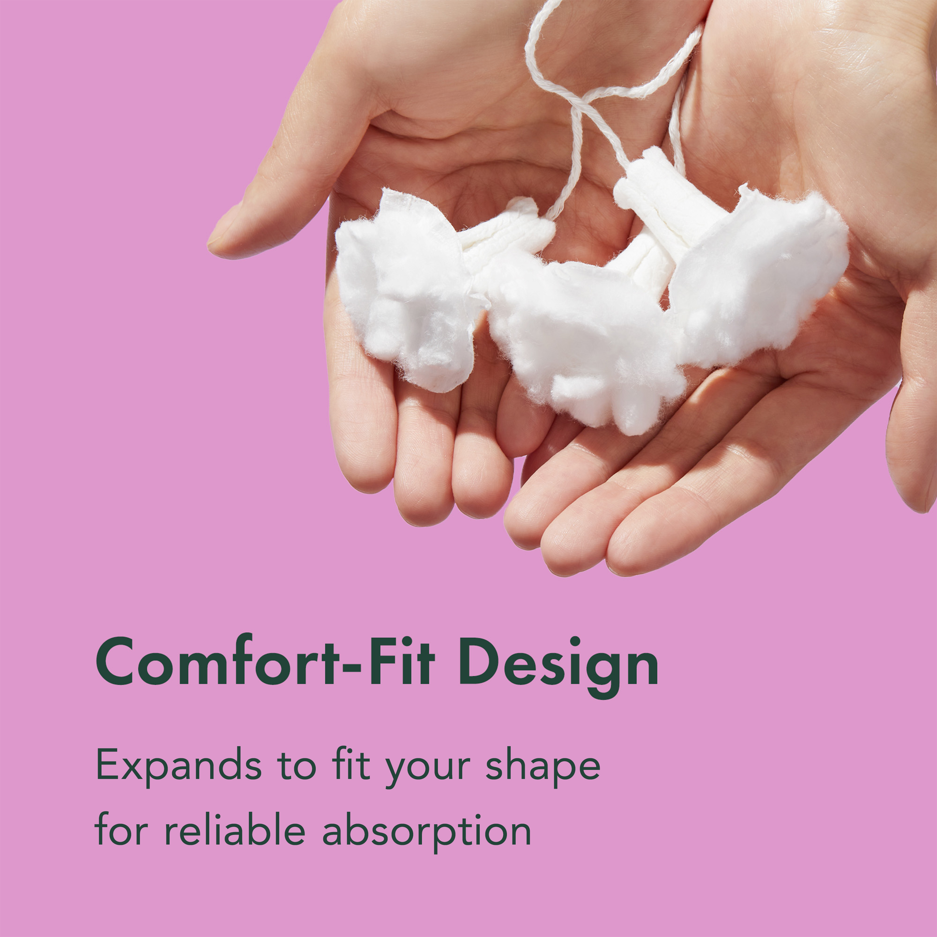 Super Slim Applicator Tampons Made With Organic Cotton C0