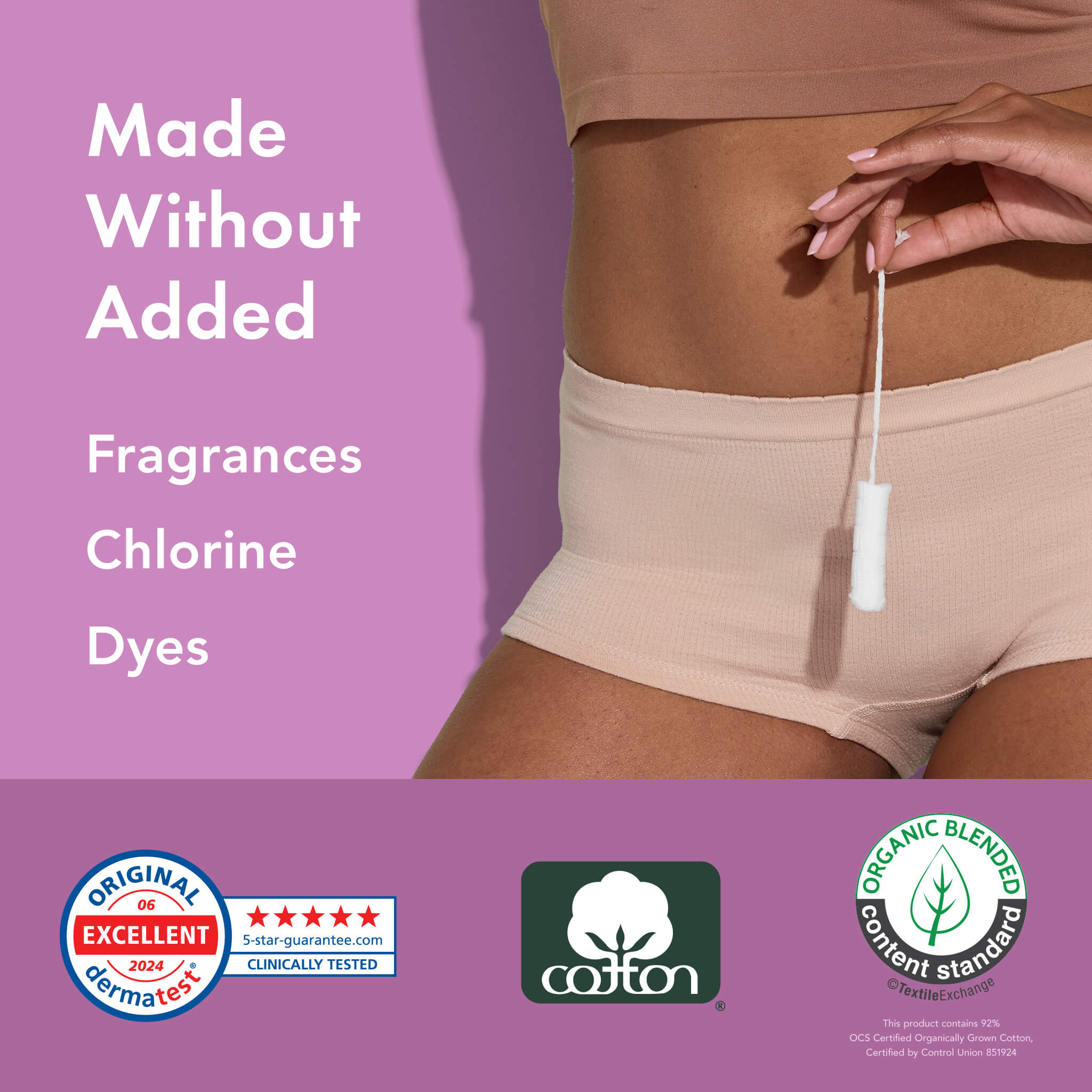 Super Slim Applicator Tampons Made With Organic Cotton C0
